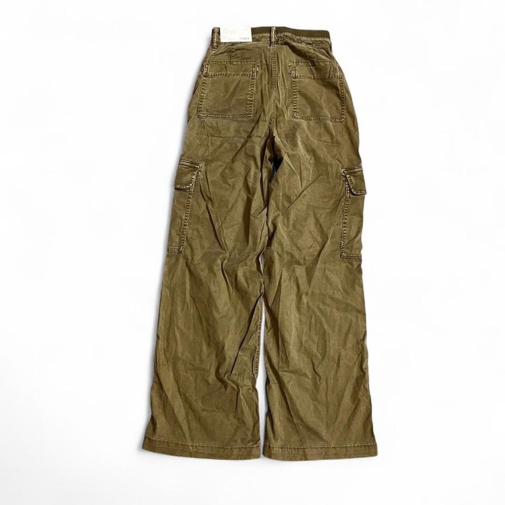 American Eagle NWT Curvy Super High Rise Baggy Cargo Pants 00 Short - Picture 5 of 6